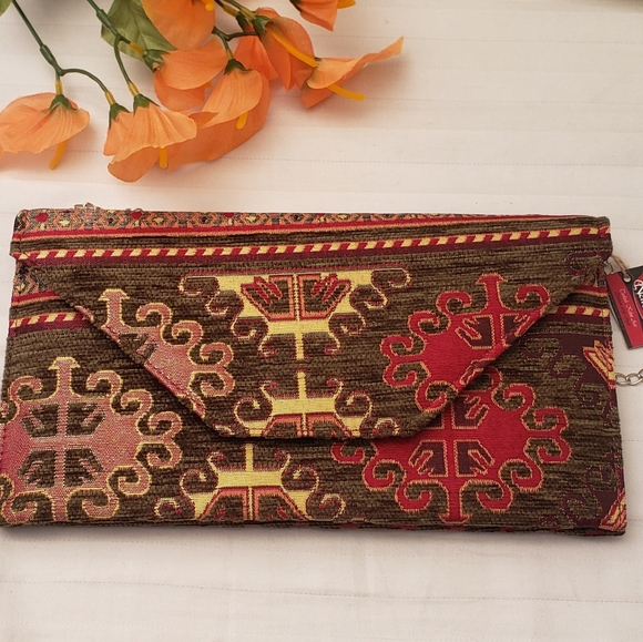 Nakkash Handbags - NWT**Boutique Tapestry Clutch Crossbody Purse